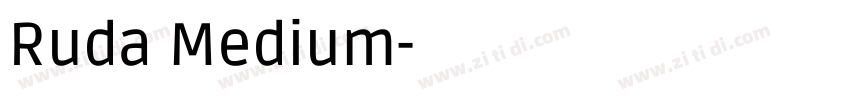 Ruda Medium字体转换
